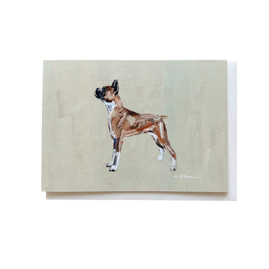 Fawn Boxer Frameable Dog Card