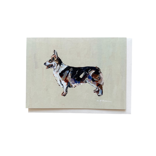 Tri Color Corgi Frameable Dog Card