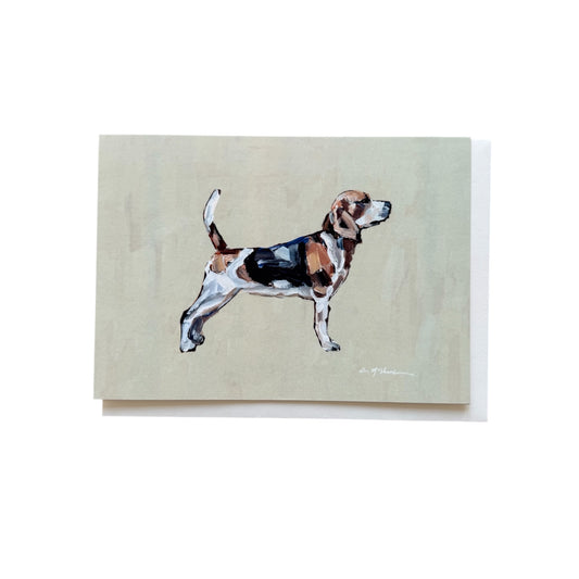 Beagle Frameable Dog Card