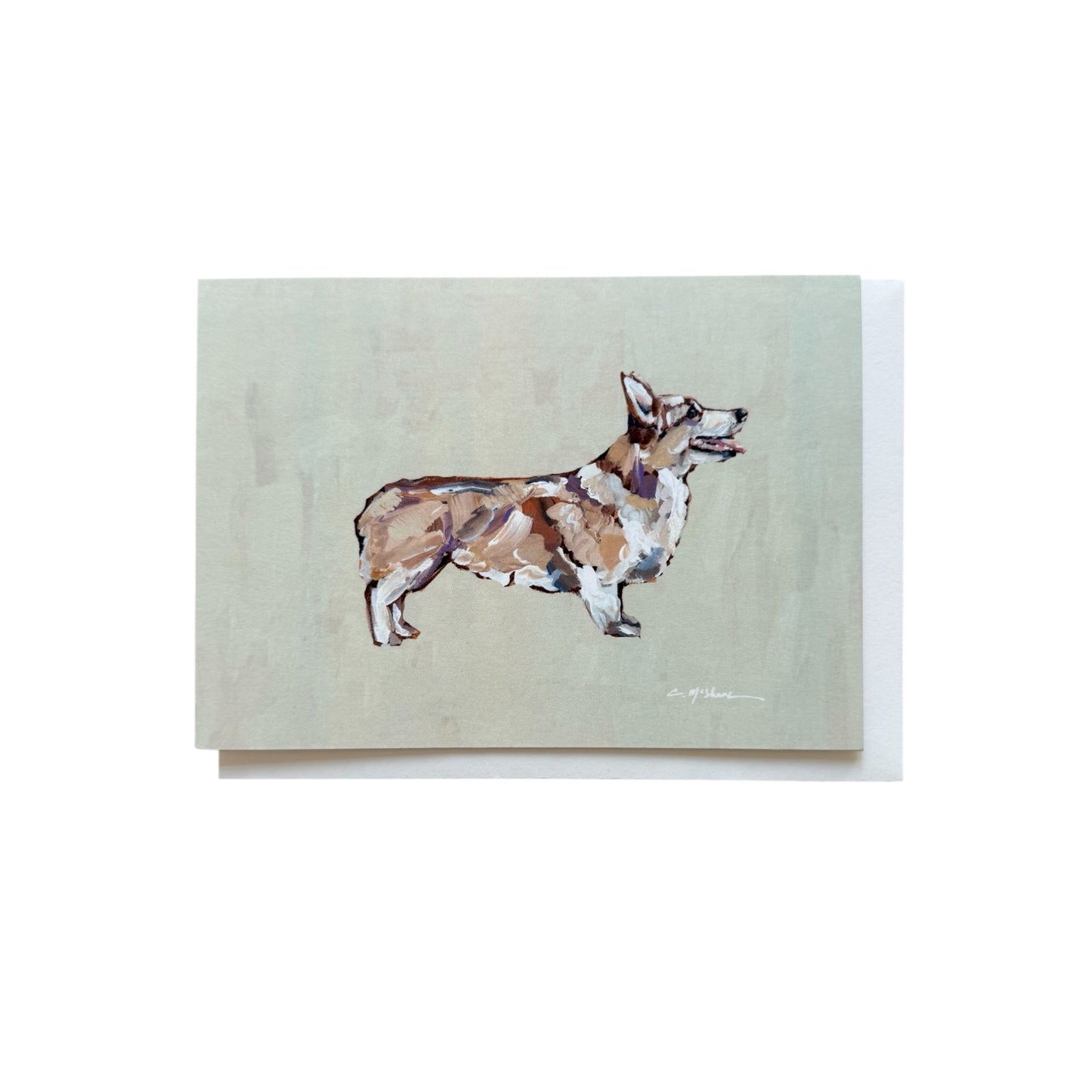 "Corgi Blonde" framable card