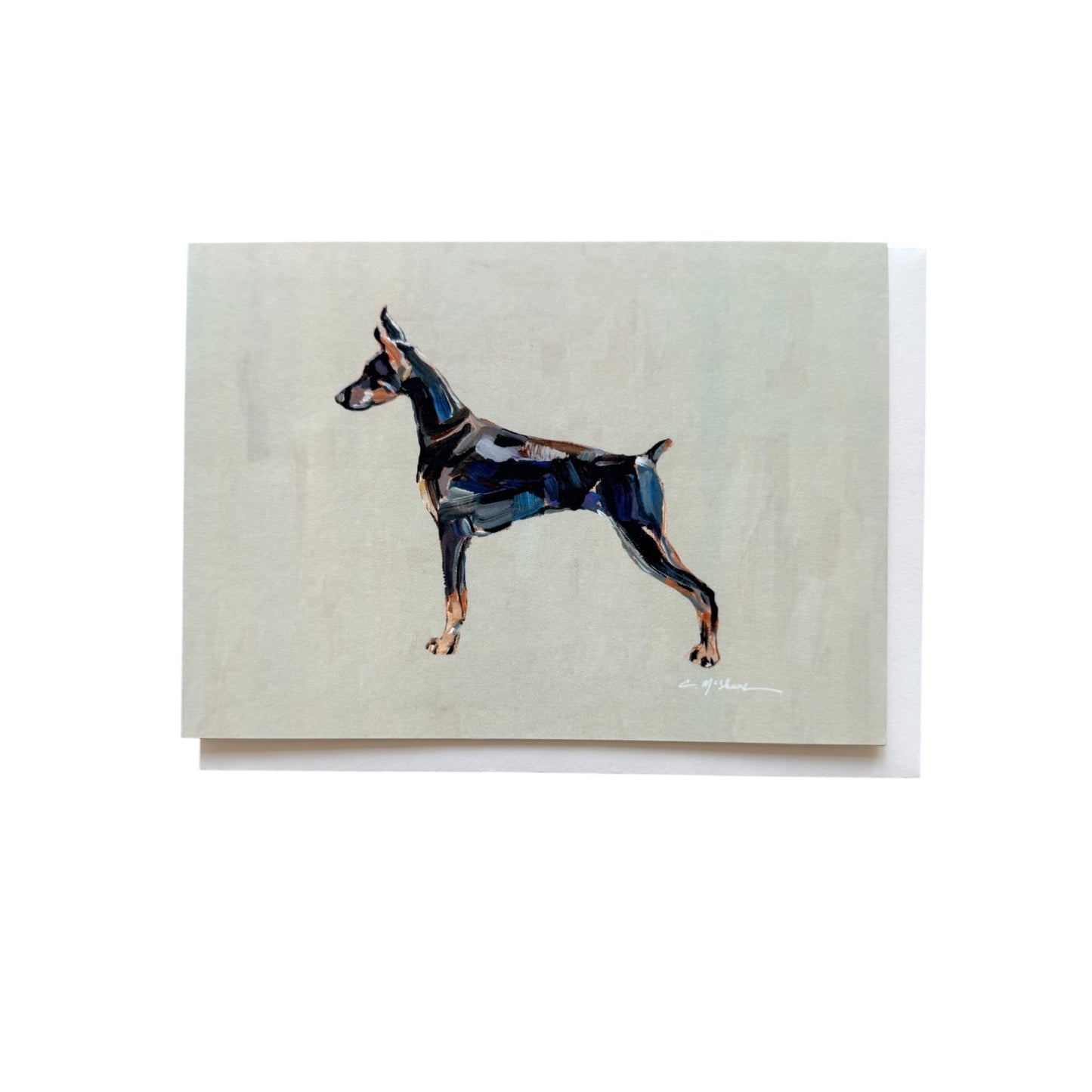 "Doberman" framable card