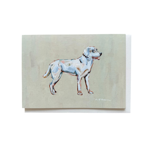 White Labrador Frameable Dog Card