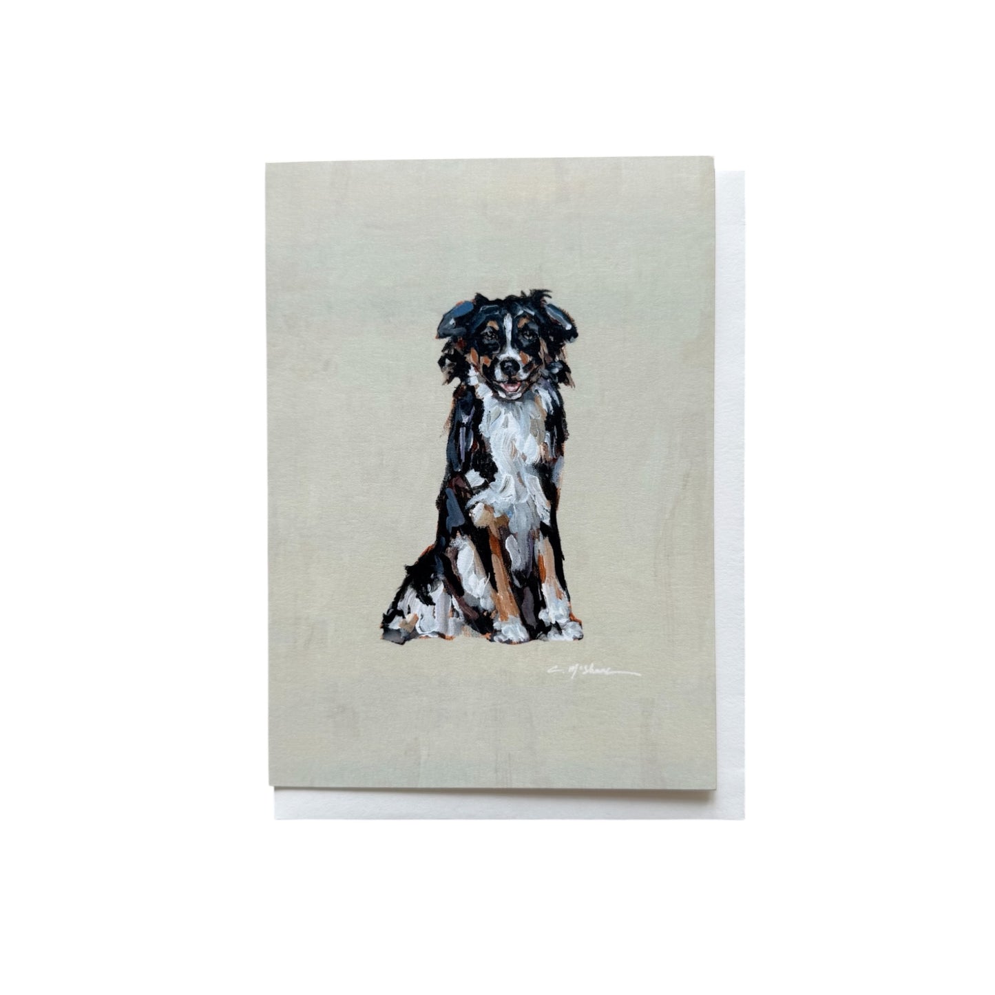 "Australian Shepherd Tri" framable card