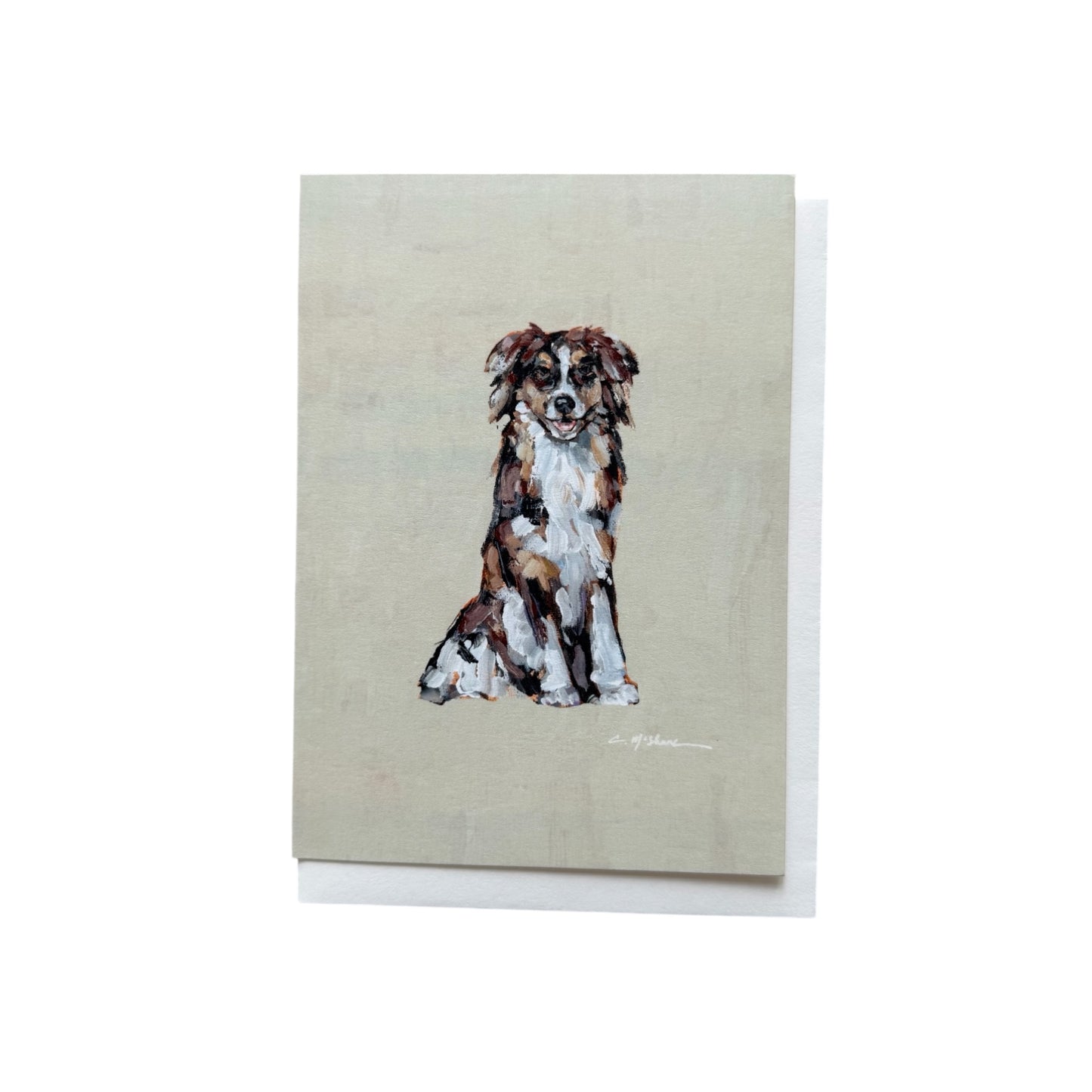 Red Australian Shepherd Frameable Dog Card