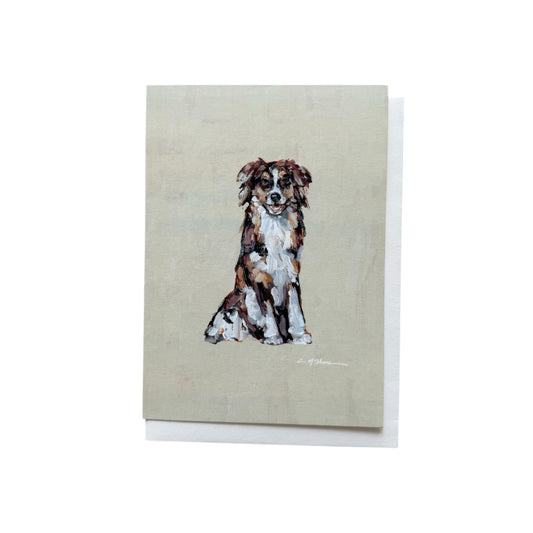 Red Australian Shepherd Frameable Dog Card