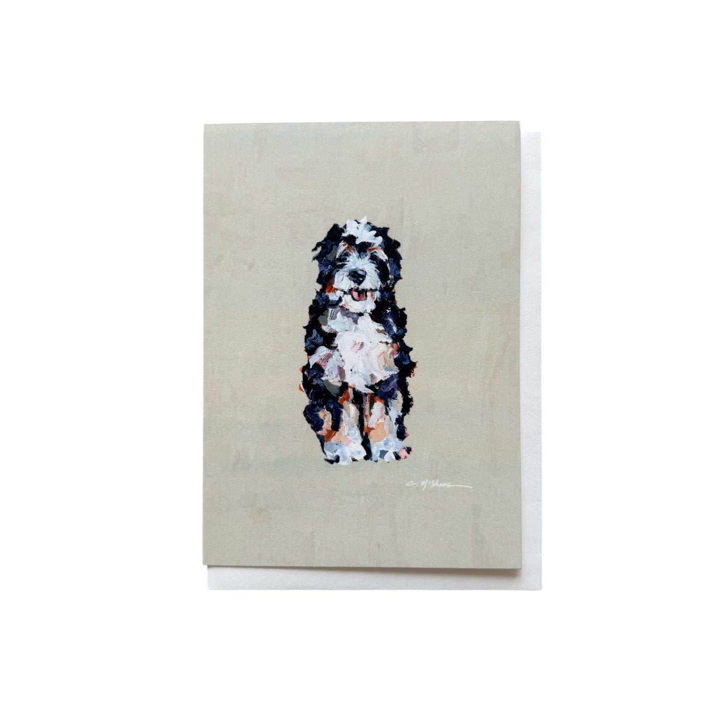 Bernedoodle Frameable Dog Card