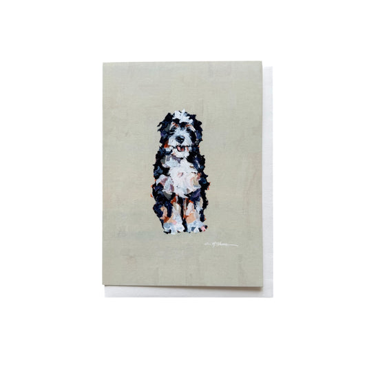 Bernedoodle Frameable Dog Card