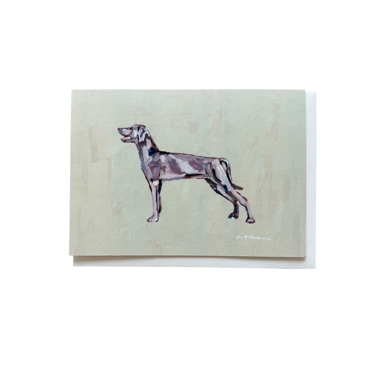 Weimaraner Frameable Dog Card