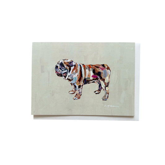 "English Bulldog Abstract" framable card