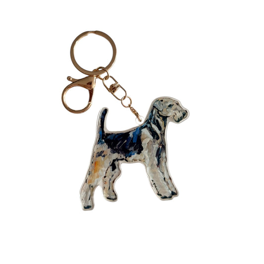 "Airedale" bag charm