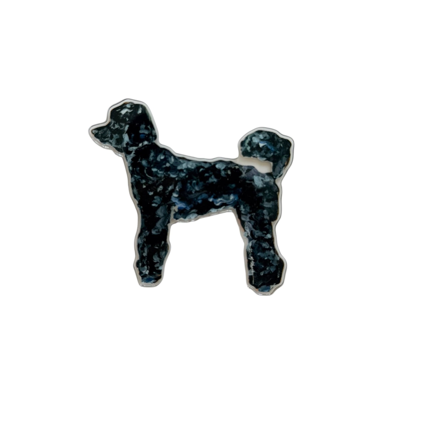"Poodle Black" magnet