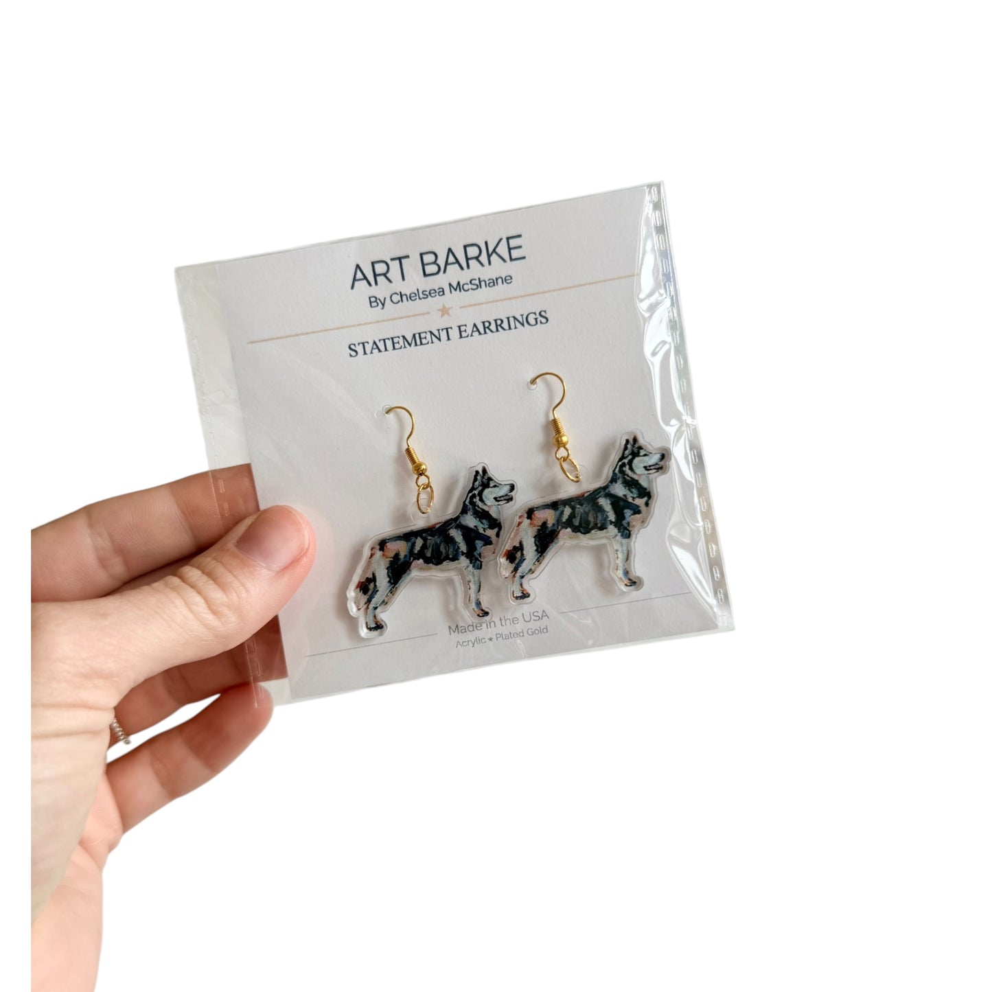 "Siberian Husky" Earrings