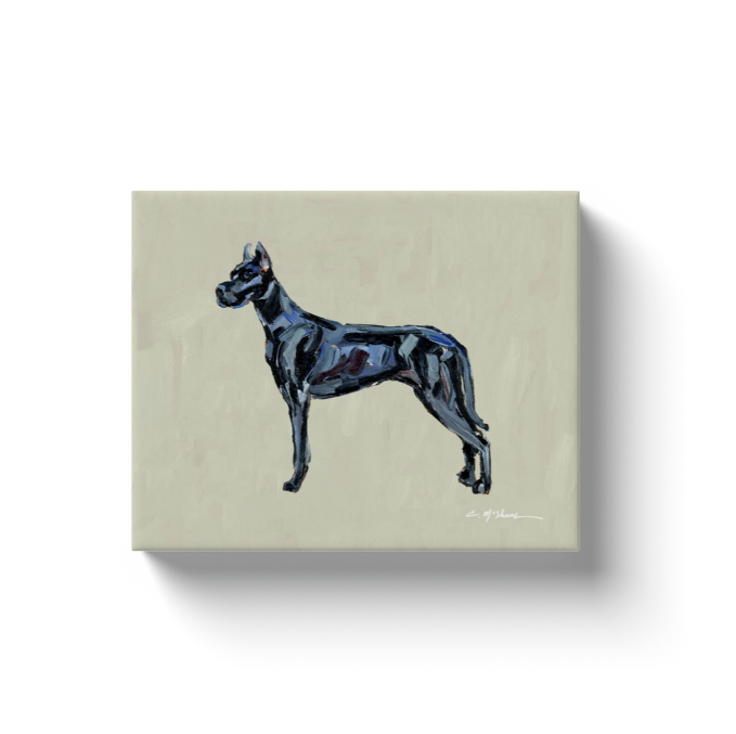 "Great Dane Black" canvas print