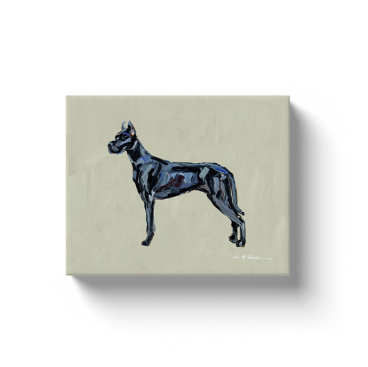 Black Great Dane Dog Canvas Print