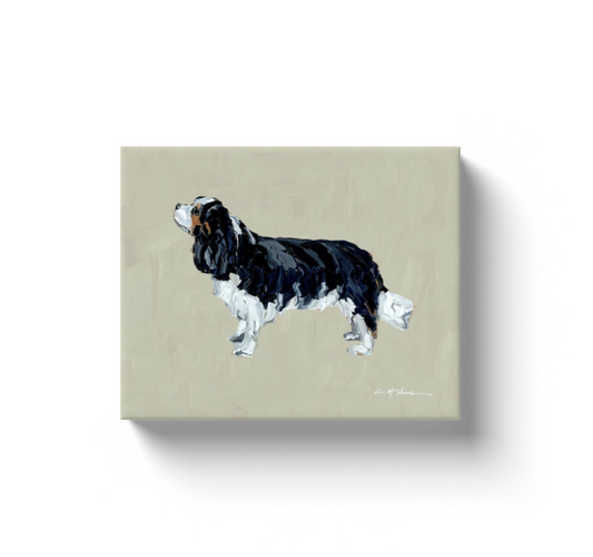"Cavalier King Charles Tri" canvas print