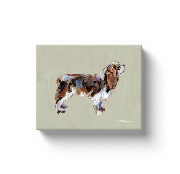 Blenheim Cavalier King Charles Dog Canvas Print