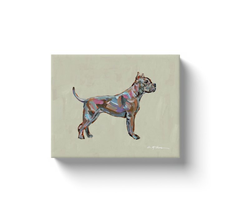 "Pitbull Abstract" canvas print