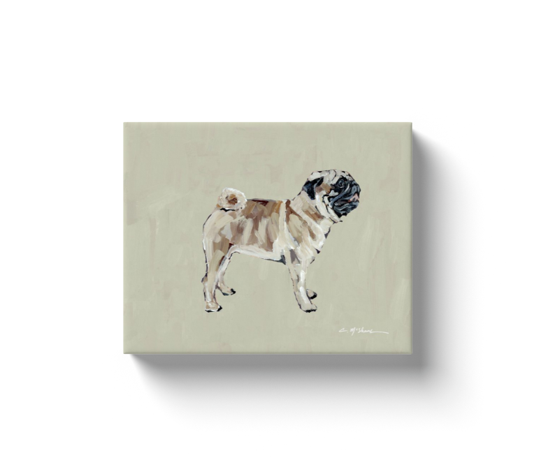 "Pug Fawn" canvas print