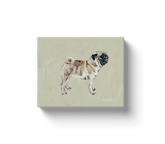 Fawn Pug Dog Canvas Print