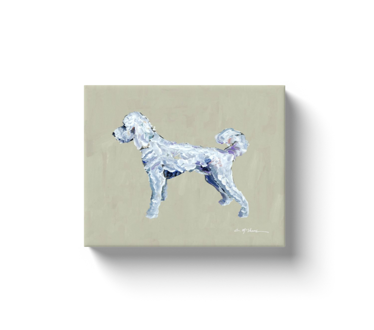 "Goldendoodle White" canvas print