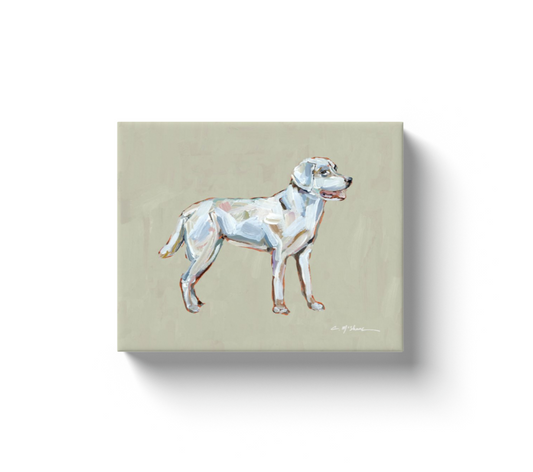 White Labrador Dog Canvas Print