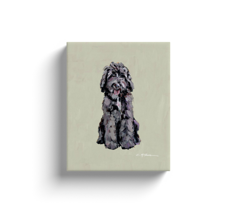 "Doodle chocolate shaggy" canvas print