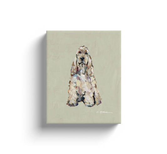 "English Cocker Spaniel blonde" canvas print