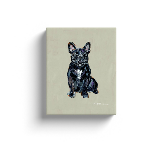 "French Bulldog black" canvas print