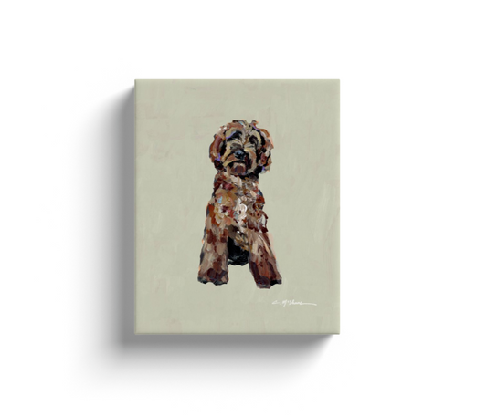 Red Goldendoodle Dog Canvas Print