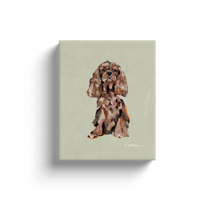 "Cavalier King Charles Ruby" canvas print