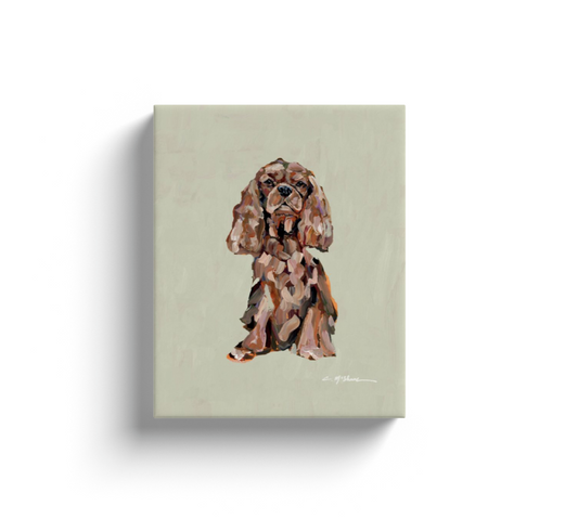 "Cavalier King Charles Ruby" canvas print
