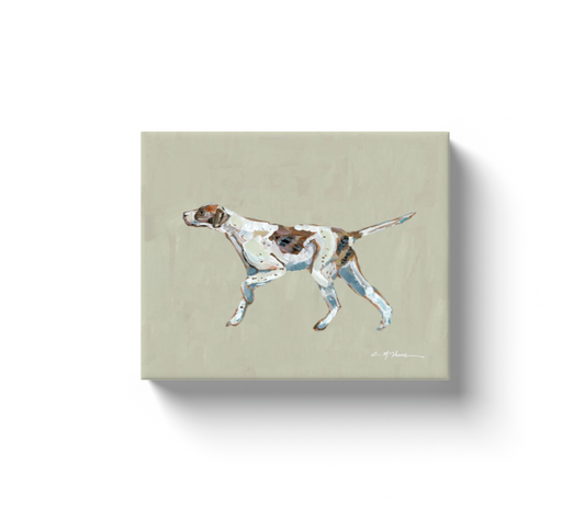 Orange English Pointer Dog Canvas Print