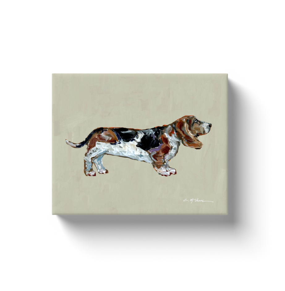 "Bassett Hound Tri" canvas print