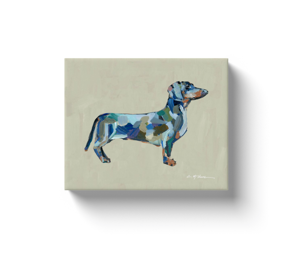 "Dachshund Abstract" canvas print