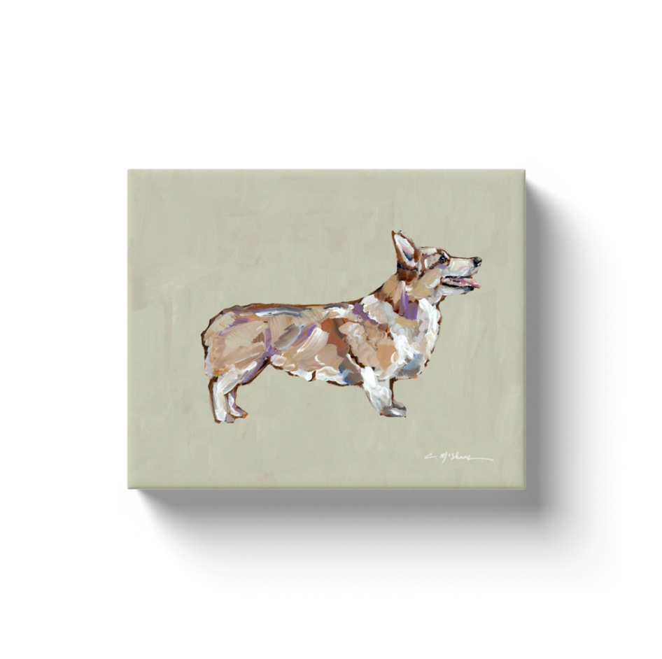 "Corgi Blonde" canvas print