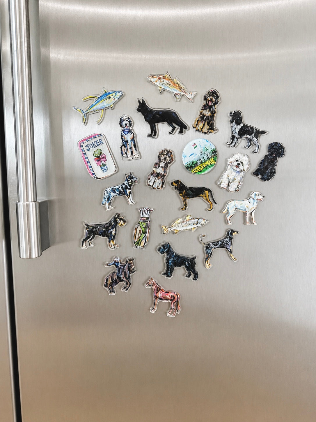 Chocolate Bernedoodle Dog Acrylic Magnet